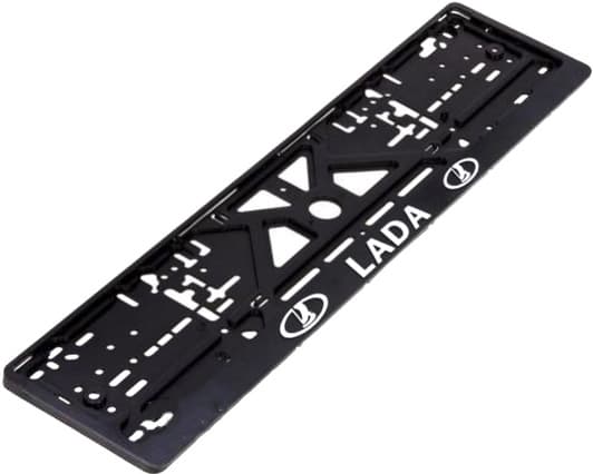Рамка номерного знака Vitol UKR08 цвет черный на Lada