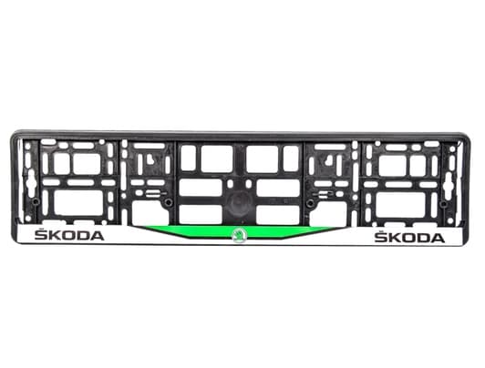 Рамка номерного знака Winso 000222 колір чорний на Skoda