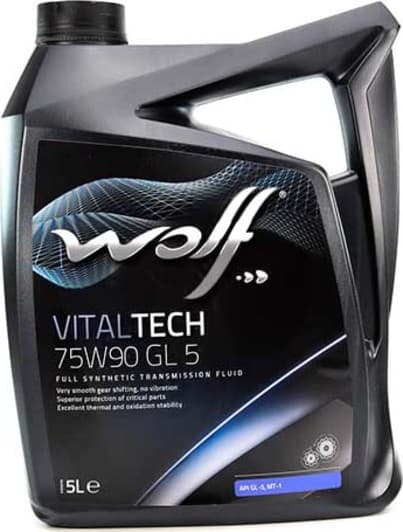 Wolf VitalTech GL-5 GL-4 MT-1 75W-90 (5 л) трансмиссионное масло