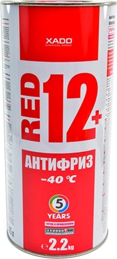 Xado (метал) G12+ червоний -40 °C готовий антифриз