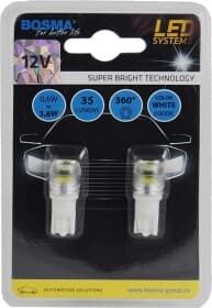 Автолампа Bosma T10 W2,1x9,5d 0,6 W біла 4014