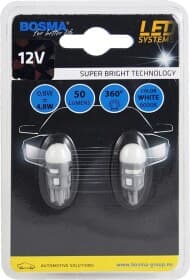 Автолампа Bosma T10 W2,1x9,5d 1,5 W белая 4069