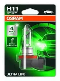 Автолампа Osram Ultra Life H11 PGJ19-2 55 W прозора 64211ULT01B