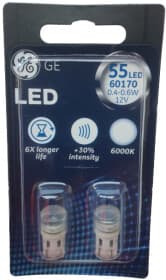 Автолампа General Electric W5W 0,6 W 0,4 W прозора 60170LED2B