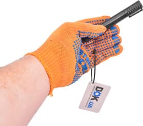 Перчатки рабочие MasterTool хб с точками ПВХ оранжевые