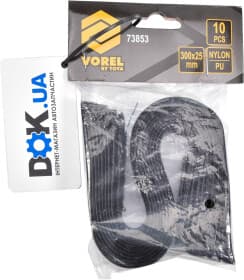 Стяжка-липучка Vorel 73853 300 мм 25 мм 10 шт