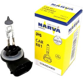 Автолампа Narva 881 PGJ13 27 W прозрачная 48040C1