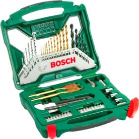 Набір свердл Bosch спіральних та перових по металу, бетону та дереву X-Line 2607019327 50 шт.
