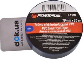 Изолента Forsage f130b синяя ПВХ 19x20