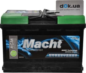 Аккумулятор Macht 6 CT-70-R AGM Start Stop 25944