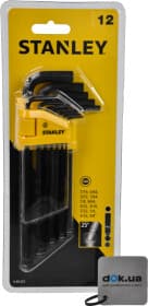Набір ключів шестигранних Stanley 0-69-257 1/16"-3/8" з кулеподібним наконечником 12 шт