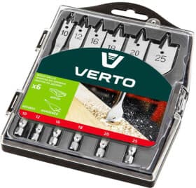 Набір свердл Verto перових по дереву 60H804 10-25 мм 6 шт.