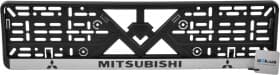 Рамка номерного знака Штурмовик 3391 цвет чёрный с серебристым на Mitsubishi