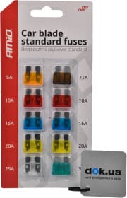 Набір запобіжників Amio 01138 FTL midi (normal) 10 шт.