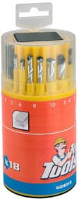 Набір свердл Top Tools спіральних по металу, бетону та дереву 60H018 3-10 мм 18 шт.