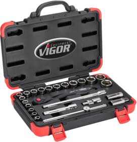 Набір торцевих головок та компонентів Vigor v2460n 1/2" (25 пр.)