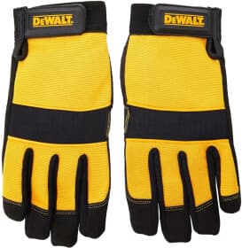 Перчатки рабочие DeWALT неопреновые с кожаными вставками желтые