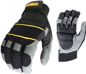 Перчатки рабочие DeWALT неопреновые с кожаными вставками серые