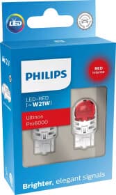 Автолампа Philips Ultinon Pro6000 W21W W3x16d 21 W красная 11065RU60X2