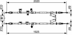 Трос ручного гальма