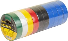 Набір ізоляційної стрічки Sigma 8413061 ассорті ПВХ 10 шт