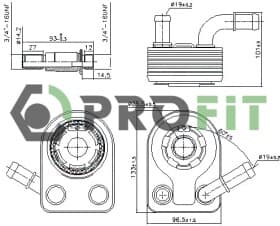 Оливний радіатор двигуна