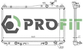 Радиатор охлаждения двигателя Profit 17400205