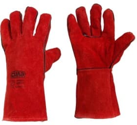 Краги Сила замшеві червоні