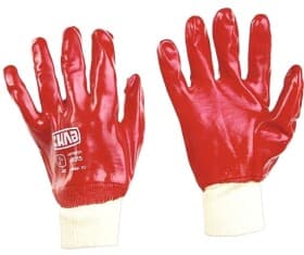 Рукавички робочі Сила хб з покриттям ПВХ червоні
