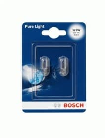 Автолампа Bosch Pure Light W3W W2,1x9,5d 3 W прозрачная 1987301028
