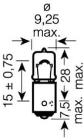 Автолампа Osram Ultra Life H6W BAX9s 6 W прозора 64132ult