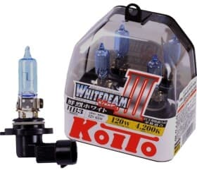 Автолампа KOITO WhiteBeam ver. III HB3 P20d 65 W прозоро-блакитна p0756w