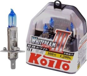 Автолампа KOITO WhiteBeam ver. III H1 P14,5s 55 W 100 W прозрачно-голубая p0751w