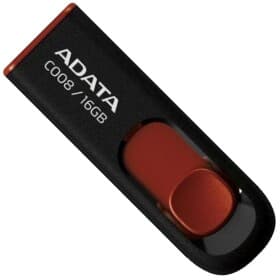 Флешка Adata C008 Black/Red 16 ГБ