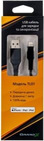 Кабель Grand-X TL01 USB - Apple Lightning 1 м