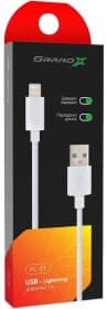 Кабель Grand-X PL01W USB - Apple Lightning 1 м