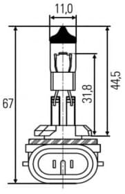 Автолампа Behr Hella Standard H27W/2 PGJ13 27 W прозора 8GH008991031
