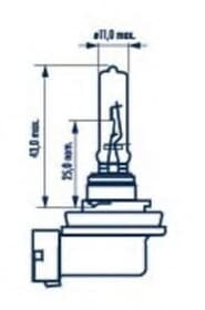 Автолампа Narva Standard H9 PGJ19-5 65 W прозрачная 48077C1