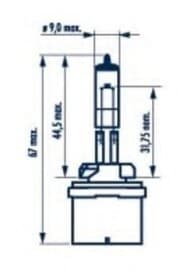 Автолампа Narva Standard H27W/1 PG13 27 W прозрачная 48041