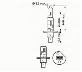 Автолампа SCT Germany H1 P14,5s 55 W прозрачная 202631