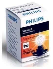 Автолампа Philips Standard PY24W PG20/4 24 W оранжевая 12274SVC1
