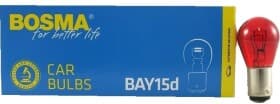 Автолампа Bosma P21/5W BAY15d 5 W 21 W червона 4148