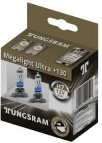 Автолампа Tungsram Megalight Ultra +130 H7 PX26d 55 W прозоро-блакитна 58520xnu