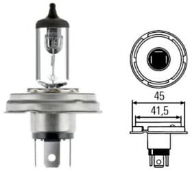 Автолампа Behr Hella R2 (Bilux) P45t 40 W 45 W прозрачная 8GD002088141