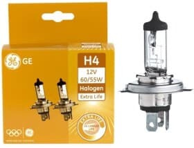 Автолампа General Electric Extra Life H4 P43t 55 W 60 W прозора 50440DPU