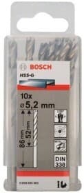 Набір свердл Bosch спіральних по металу 2608595063 5.2 мм 10 шт.