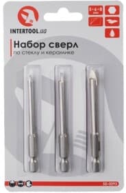 Набор сверл Intertool перьевых по стеклу SD-0293 5-8 мм 3 шт.