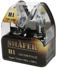 Автолампа Shafer Super Vision Ultra +100% H1 P14,5s 55 W прозрачная SL3001
