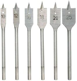 Набор сверл Vorel перьевых по дереву 22500 10-25 мм 6 шт.