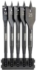 Набор сверл DeWALT перьевых по дереву Extreme Impact DT70833 14-25 мм 5 шт.